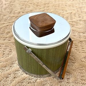 Vintage Kromex Ice Bucket and Tongs Very good condition